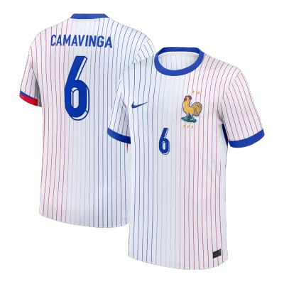CAMAVINGA #6 France Euro Away Soccer Jersey White - gojersey