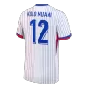 KOLO MUANI#12 France Euro Away Soccer Jersey White - gojersey