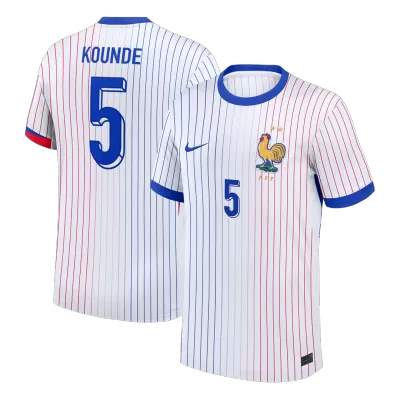 KOUNDE #5 France Euro Away Soccer Jersey White - gojersey