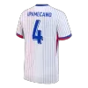 UPAMECANO #4 France Euro Away Soccer Jersey White - gojersey
