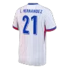L.HERNANDEZ #21 France Euro Away Soccer Jersey White - gojersey