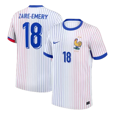 ZAIRE-EMERY #18 France Euro Away Soccer Jersey White - gojersey