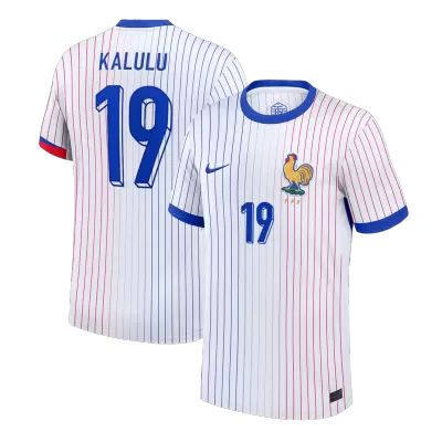 KALULU #19 France Euro Away Soccer Jersey White - gojersey