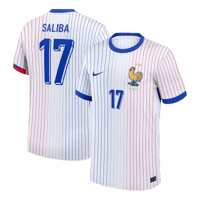 SALIBA #17 France Euro Away Soccer Jersey White - gojersey