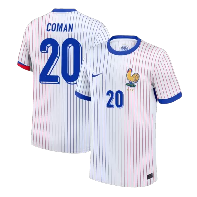 COMAN #20 France Euro Away Soccer Jersey White - gojersey