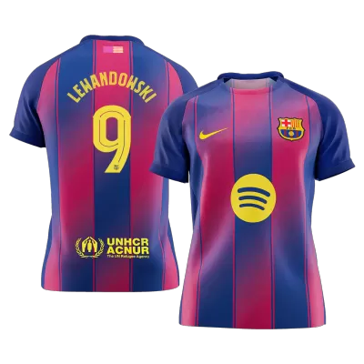 Barcelona LEWANDOWSKI #9 Home Soccer Jersey 2025/26 - UCL Edition - gojersey