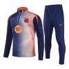 Kid's Barcelona Zipper Sweatshirt Kit(Top+Pants) 25/26 Black&Orange - gojersey