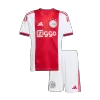 25/26 Kid's Ajax Home Soccer Jersey Kit(Jersey+Shorts) White&Red - gojersey