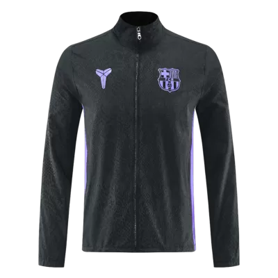 25/26 Barcelona Windbreaker Jacket Black - gojersey