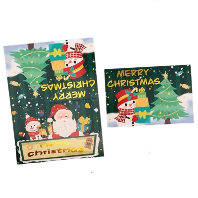 Custom Christmas Card – Snowman with Gifts – Personalized Message - gojersey