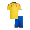 Kid's Colombia Home Soccer Jersey Kit(Jersey+Shorts) World Cup 2026 Yellow - gojersey