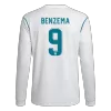 Real Madrid BENZEMA #9 Home Soccer Jersey Retro 2017/18 - Long Sleeve - gojersey