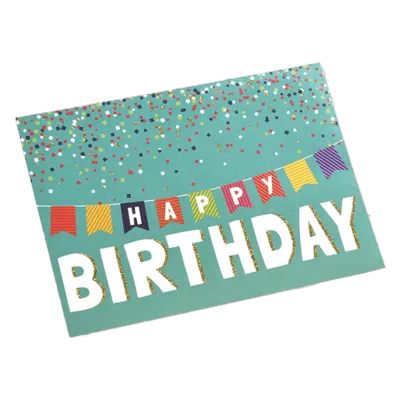 Custom Colorful Flag Birthday Card Green - gojersey