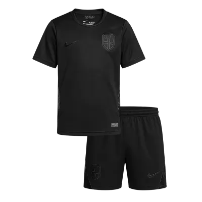 Kids Norway Away Soccer Jersey Kit (Jersey+Shorts) World Cup 2026 Black - gojersey