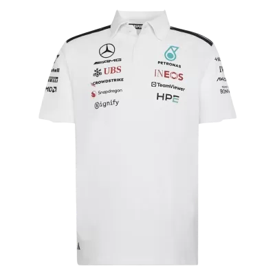 Men 2026 Mercedes AMG Petronas F1 Racing Team Polo Shirt White - gojersey