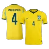 Brazil MARQUINHOS #4 Home Soccer Jersey Authentic 2026 - gojersey