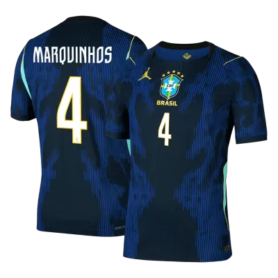 Brazil MARQUINHOS #4 Away Soccer Jersey Authentic 2026 - gojersey