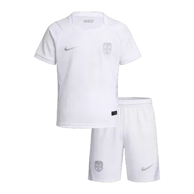 Kids Norway Third Soccer Jersey Kit (Jersey+Shorts)  World Cup 2026 White - gojersey