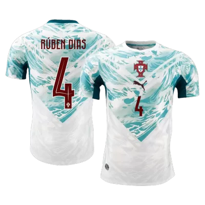 Portugal RÚBEN DIAS #4 Away Soccer Jersey Authentic 2026 - gojersey