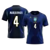 MARQUINHOS #4 Brazil Away Soccer Jersey World Cup 2026 Navy - gojersey