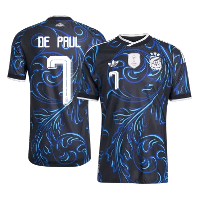 Argentina DE PAUL #7 Away Soccer Jersey Authentic 2026 - gojersey