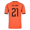 Netherlands F.DE JONG #21 Home Soccer Jersey Authentic 2026 - gojersey