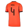 VIRGIL #4 Netherlands Home Soccer Jersey World Cup 2026 Orange - gojersey