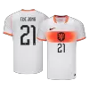 F.DE JONG #21 Netherlands Away Soccer Jersey World Cup 2026 White - gojersey