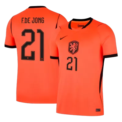 F.DE JONG #21 Netherlands Home Soccer Jersey World Cup 2026 Orange - gojersey