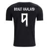 BRAUT HAALAND #9 Norway Away Soccer Jersey World Cup 2026 Black - gojersey