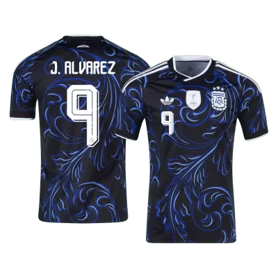 J. ÁLVAREZ #9 Argentina Away Soccer Jersey World Cup 2026 Black - gojersey